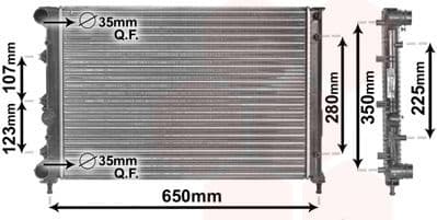 Radiator, engine cooling 01002078