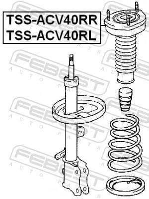 Suspension Strut Support Mount TSS-ACV40RL - image 2