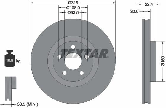 Brake Disc PRO+ 92293605