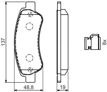 Brake Pad Set, disc brake 0986494604 - image 7