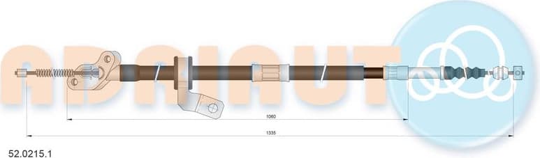 Cable Pull, parking brake 52.0215.1