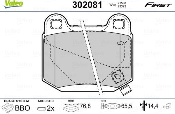Brake Pad Set, disc brake ESSENTIAL 302081