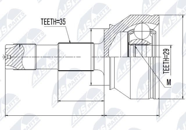 Joint Kit, drive shaft NPZ-FT-038