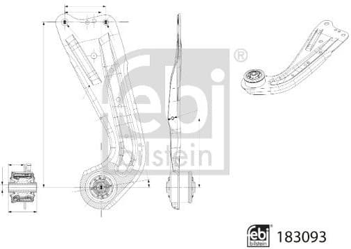 Control/Trailing Arm, wheel suspension 183093