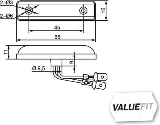 Tail Light HELLA VALUEFIT 2TM 357 010-011