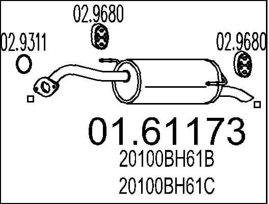 Rear Muffler 01.61173