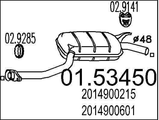 Centre Muffler 01.53450
