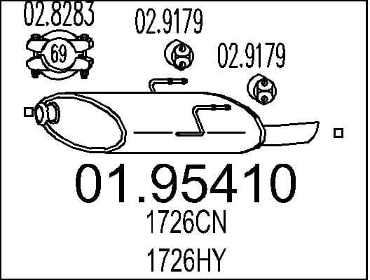 Rear Muffler 01.95410