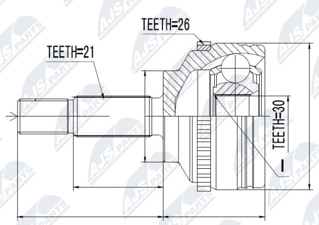 Joint Kit, drive shaft NPZ-RE-012