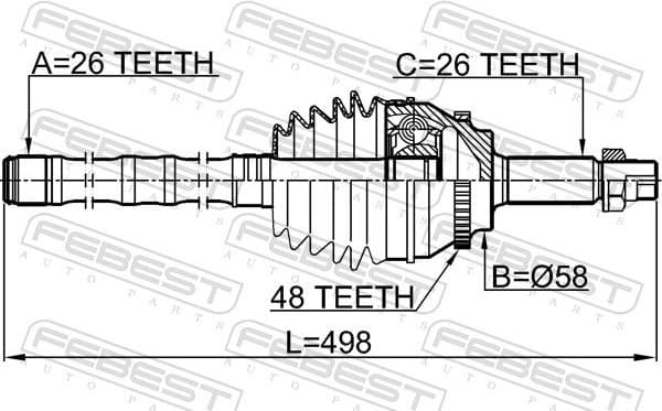 Joint Kit, drive shaft 0114-AZT251A48LH - image 2