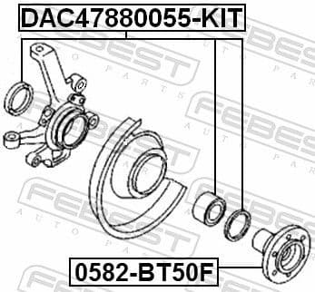 Wheel Bearing DAC47880055-KIT - image 2