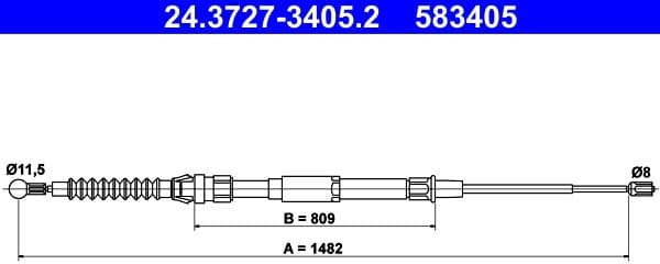 Cable Pull, parking brake 24372734052