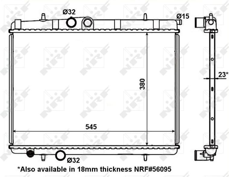 Radiator, engine cooling EASY FIT 56096