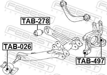 Mounting, control/trailing arm TAB-497 - image 2