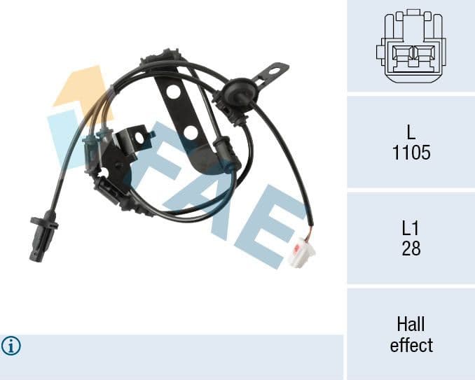 Sensor, wheel speed 78571