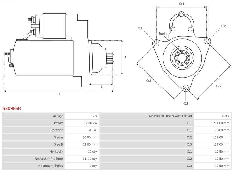 Starter Remanufactured AS S3096SR - image 5
