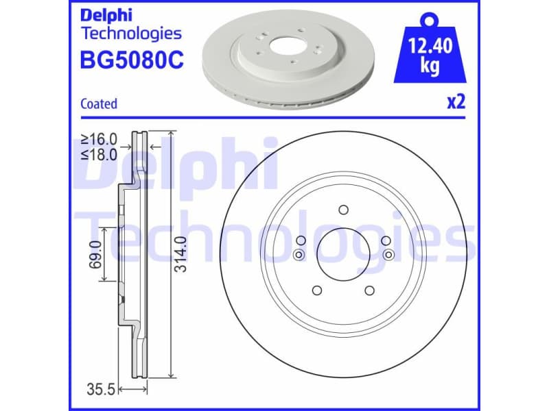 Brake Disc BG5080C