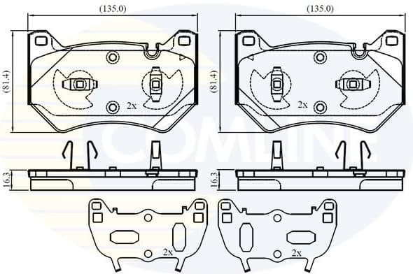 Brake pads front CBP02778