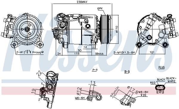 Compressor, air conditioning ** FIRST FIT ** 891019