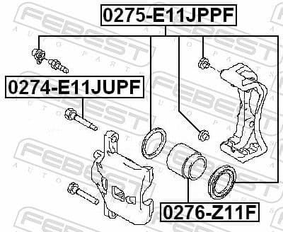 Guide Bolt, brake caliper 0274-E11JUPF - image 2