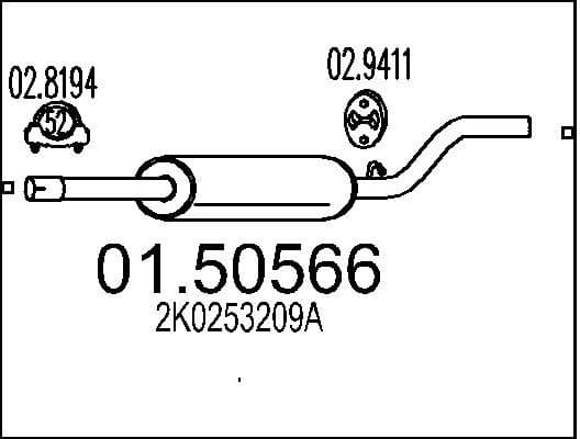 Centre Muffler 01.50566