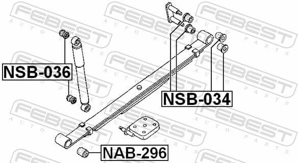 Bushing, leaf spring NSB-034 - image 2