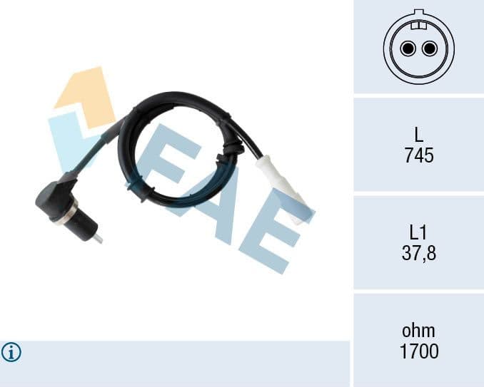 Sensor, wheel speed 78555