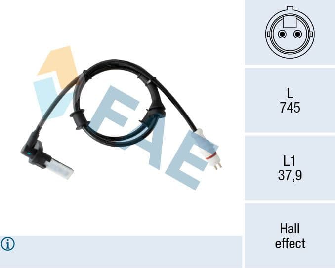 Sensor, wheel speed 78554