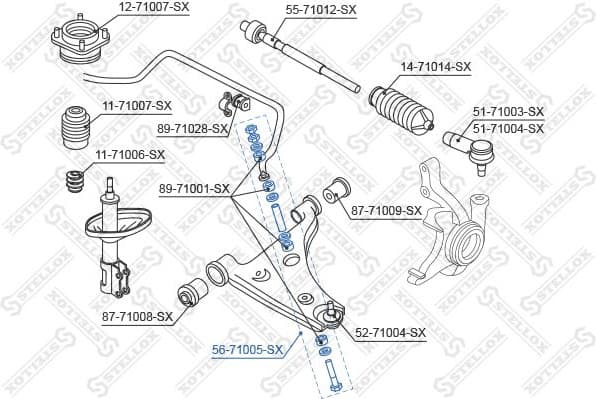 Link/Coupling Rod, stabiliser bar 56-71005-SX - image 2