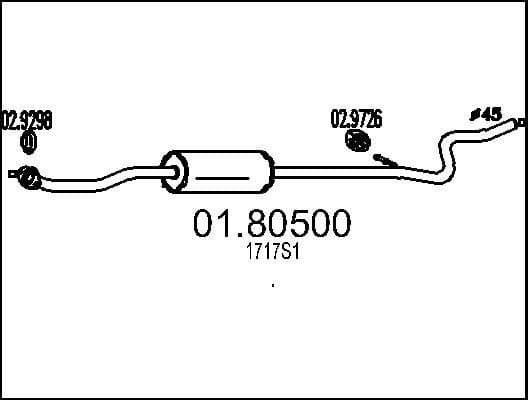 Centre Muffler 01.80500