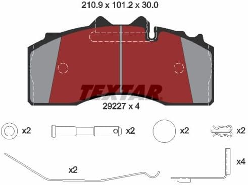 Brake Pad Set, disc brake 2922701
