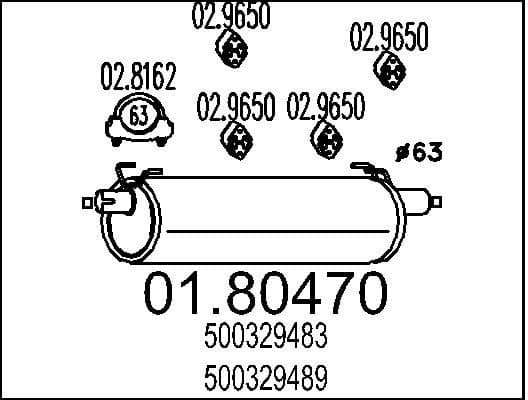 Centre Muffler 01.80470