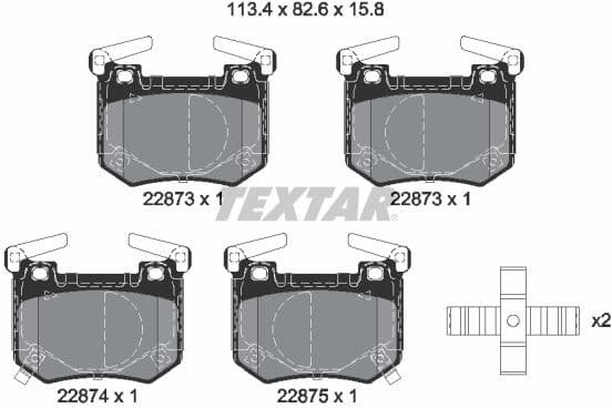 Brake Pad Set, disc brake Q+ 2287301