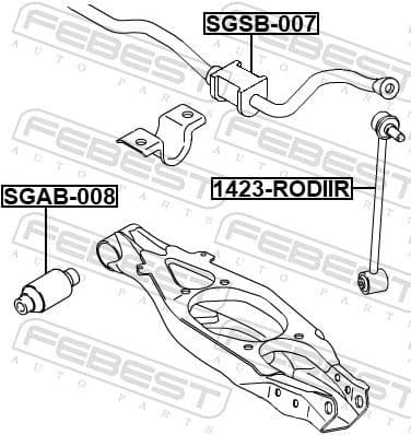 Link/Coupling Rod, stabiliser bar 1423-RODIIR - image 2