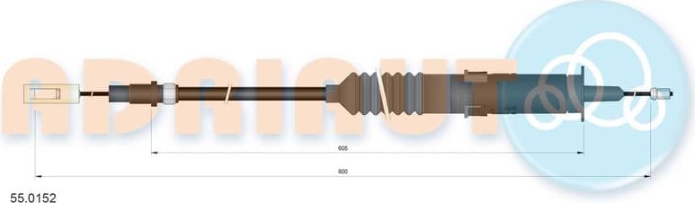Cable Pull, clutch control 55.0152