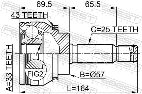 Joint Kit, drive shaft 0410-DJ24A43