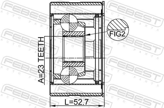 Joint, propshaft 0411-CU2WSHA - image 2