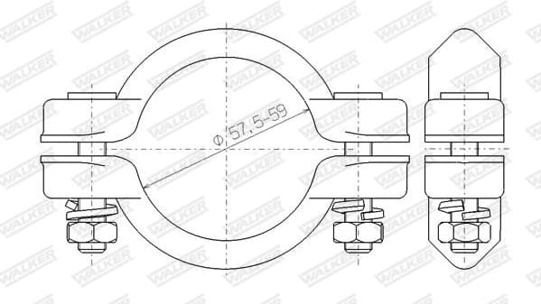 Clamping Piece, exhaust system 86019 - image 5
