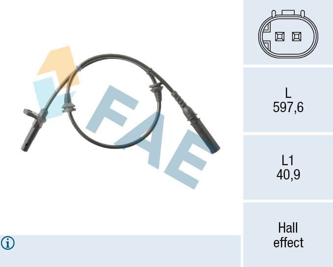Sensor, wheel speed 78564