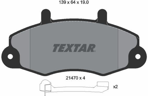 Brake Pad Set, disc brake 2147002