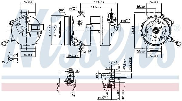 Compressor, air conditioning ** FIRST FIT ** 890667