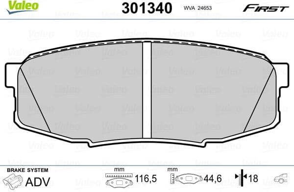 Brake Pad Set, disc brake ESSENTIAL 301340
