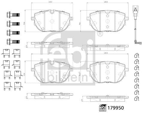 Brake Pad Set, disc brake 179950