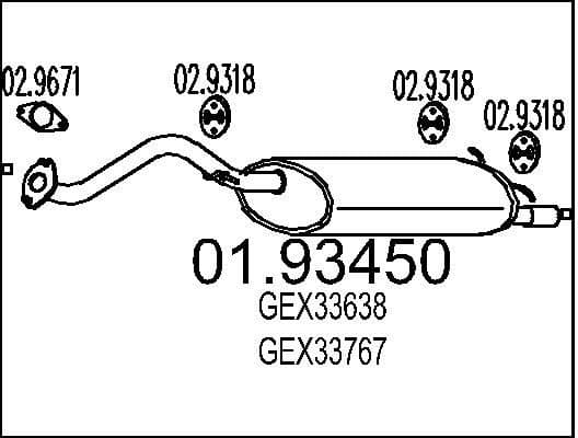 Rear Muffler 01.93450