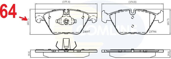 Brake pads front CBP06075