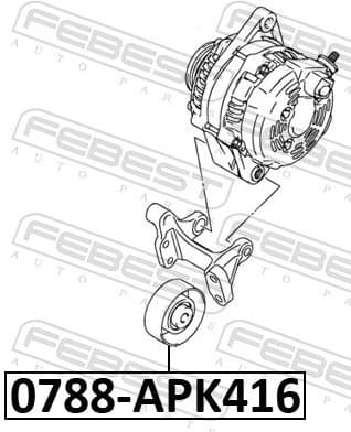 Deflection/Guide Pulley, V-ribbed belt 0788-APK416 - image 2