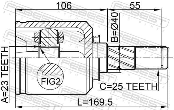 Joint Kit, drive shaft 0211-V10RH - image 2
