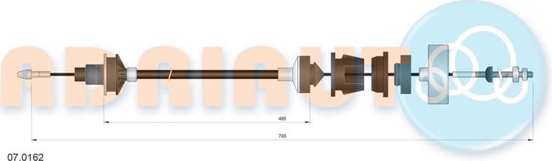 Cable Pull, clutch control 07.0162