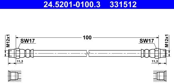 Brake Hose 24.5201-0100.3