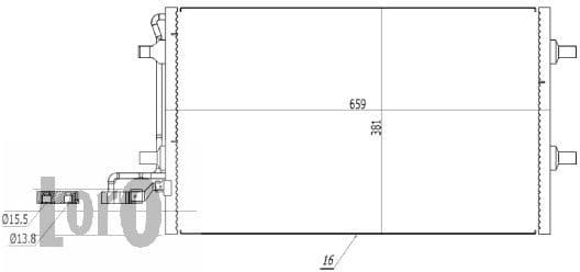 Condenser, air conditioning LORO 052-016-0009 - image 2